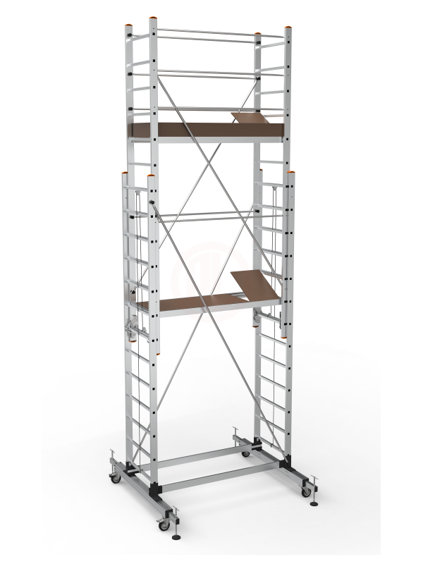 Saraylı Alüminyum İskele Merdiven 2x13 Basamaklı 2x3,5 Mt 710 Cm