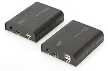 Assmann Digitus Ip Hdmı Kvm (Keyboard/Video Monitor/Mouse) Sinyal Uzatma Cihazı, Alıcı (Receiver) Ve Verici (Transmitter) Birim Dahil, 120 Mt, Usb Konsol, Maksimum Çözünürlük 1080P