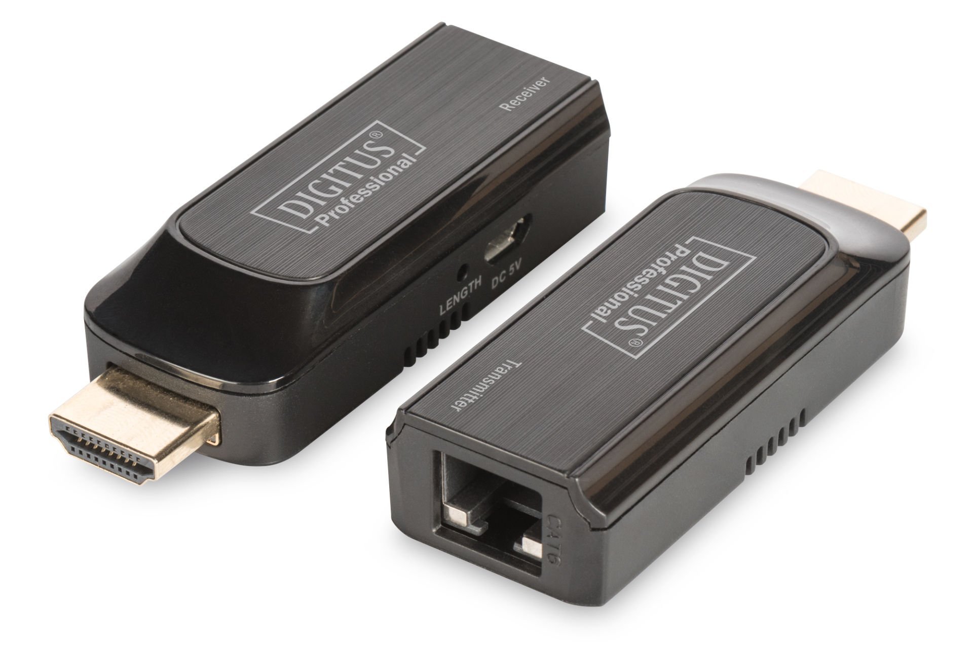 Assmann Digitus Mini Hdmı Sinyal Uzatma Cihazı, Alıcı (Receiver) Ve Verici (Transmitter) Birim Dahil, 50 Mt, Güç Beslemesi İçin Usb Kablo Kullanır