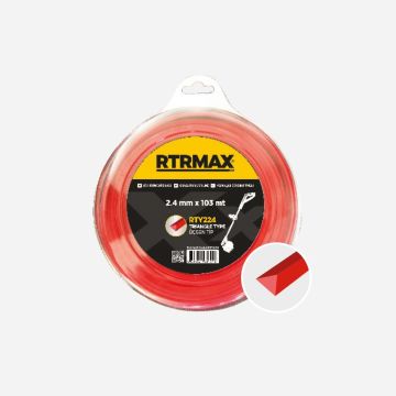 Rtrmax RTY230 Tırpan Misinası Kırmızı Üçgen 3,0Mm x 67M