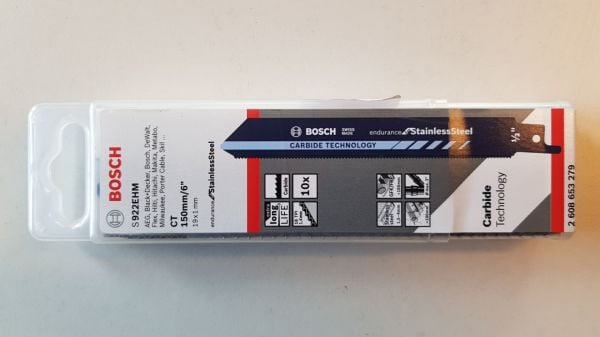 Bosch Panter Testere Bıçağı Endurance For Stainless Steel S 922 EHM 150 mm (1 Adet) - 2608653097
