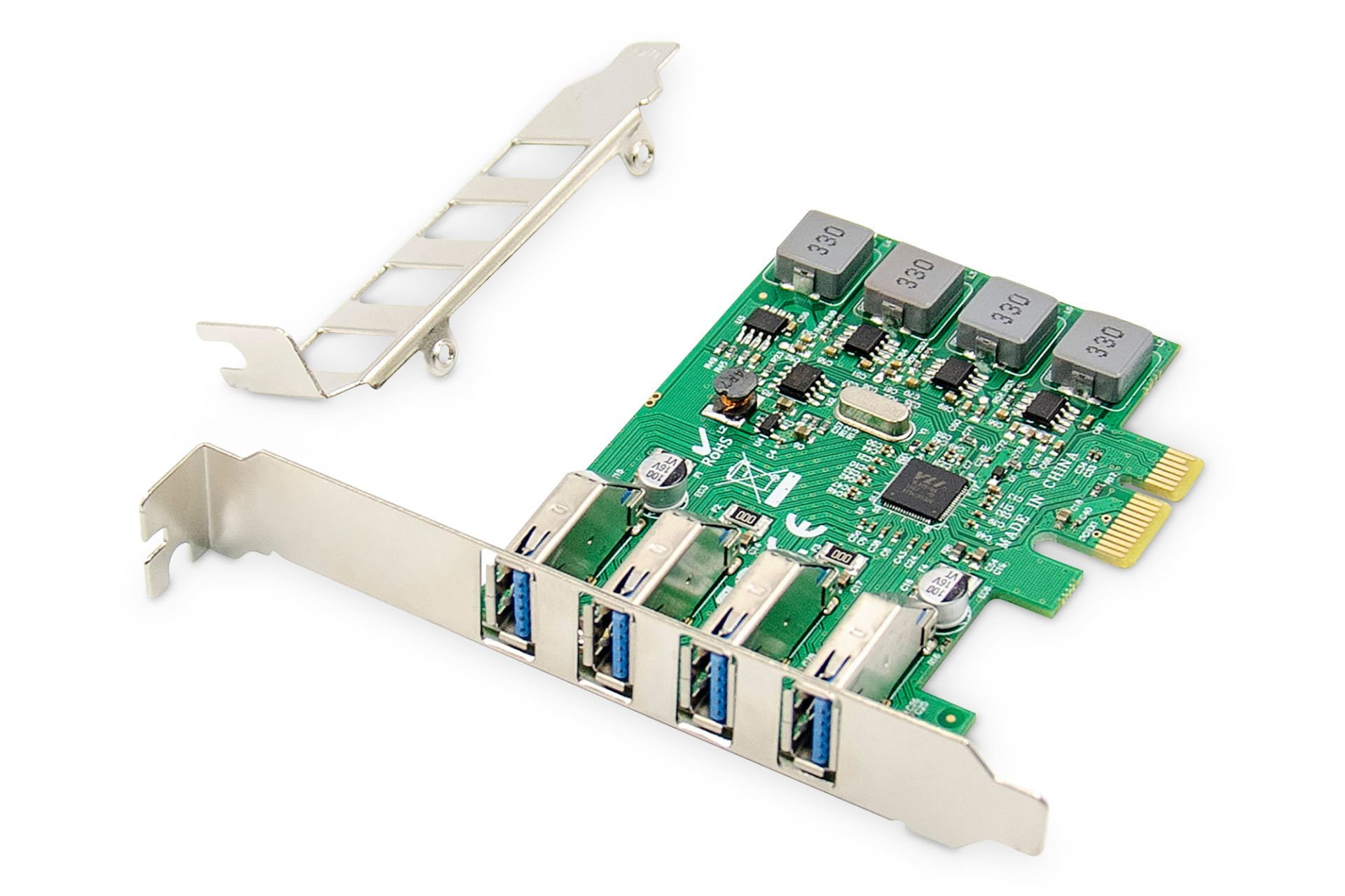 Assmann Digitus 4-Port Usb 3.0 Pcı Express Kartı, Çip Takımı: Vl805, Low Profile Braketli