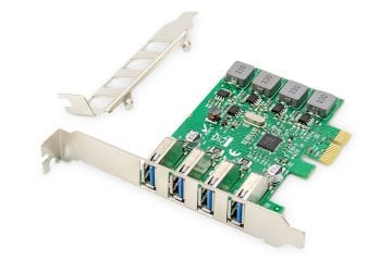 Assmann Digitus 4-Port Usb 3.0 Pcı Express Kartı, Çip Takımı: Vl805, Low Profile Braketli