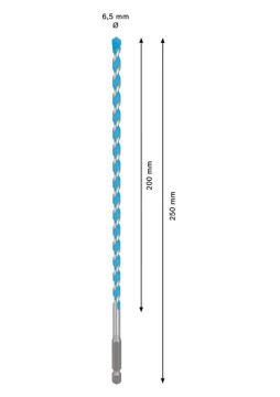 Bosch Expert Çok Amaçlı Matkap Ucu Hex-9 Multi Construction 6,5x250 Mm - 2608902354