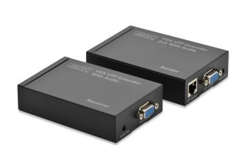 Assmann Digitus Ses (Audio) Ve Vga Görüntü Sinyalı Uzatma Cihazı, Alıcı (Receiver) Ve Verici (Transmitter) Birim Dahil, 300 Mt