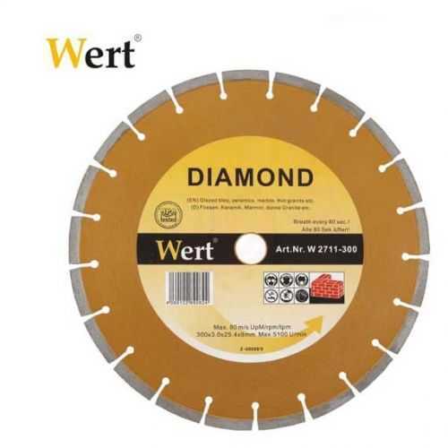 Wert 2711-300 Granit Mermer Elmas Testere (300mm)