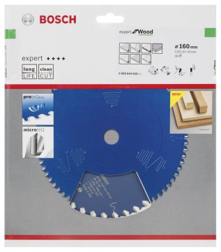 Bosch Daire Testere Bıçağı Expert For Wood 160x20 mm 36 Diş (2,6/1,6 mm) - 2608644020