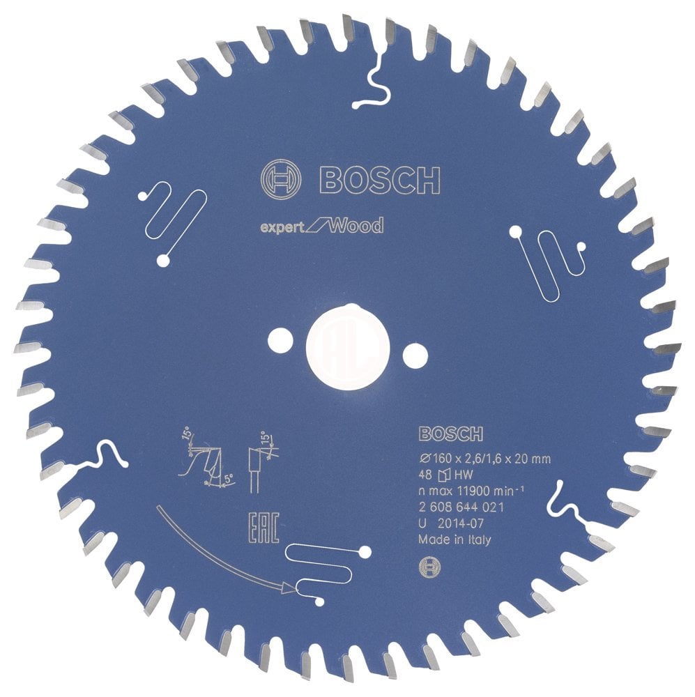 Bosch Daire Testere Bıçağı Expert For Wood 160x20 mm 48 Diş (2,6/1,6 mm) - 2608644021