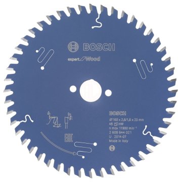 Bosch Daire Testere Bıçağı Expert For Wood 160x20 mm 48 Diş (2,6/1,6 mm) - 2608644021