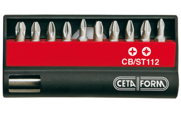 Ceta Form 11 Parça (Yıldız/Pozidriv) Bits Uç Takımı 1/4 İnç Bits Tutucu İle
