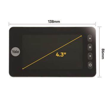 Yale Kilit LCD Ekranlı Dijital Kapı Dürbünü 5800 Serisi Hareket Sensörlü - 45-5800-1443-00-6001
