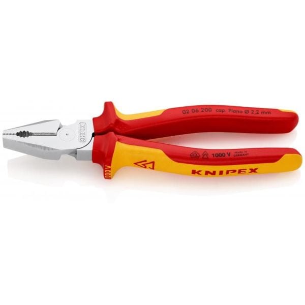 Knipex 02 06 AĞIR HİZMET VDE KOMBİNE PENSE 200 MM - KNI0206200