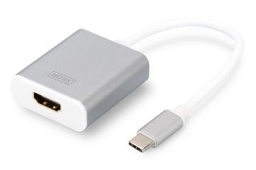 Assmann Digitus Usb 3.0 (Usb Tip C) Hdmı Grafik Adaptörü Giriş: 1 X Usb Tip C Erkek (Bilgisayar Bağlantısı) Çıkış: 1 X Hdmı A (19-Pin) Dişi (Ultra Hd, 4K, 3840 X 2160@ 0 Hz) Alüminyum