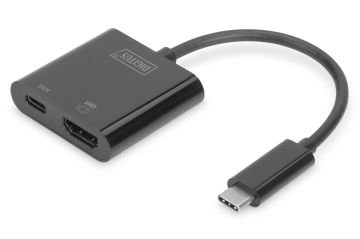 Assmann Digitus Usb 3.1 (Gen. 1) (Usb Tip C) Hdmı Grafik Adaptörü Giriş: 1 X Usb Tip C Erkek (Bilgisayar Bağlantısı İçin) Çıkış: 1 X Şarj Özellikli Usb Tip C (Pd 2.0) Port, 1 X Hdmı A (19 Pin) Dişi (Ultra Hd, 4K, 3840 X 2160P@60Hz) Plastik