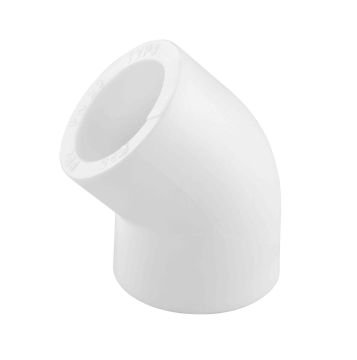 KAS PPRC Dirsek 45° Beyaz 75 mm