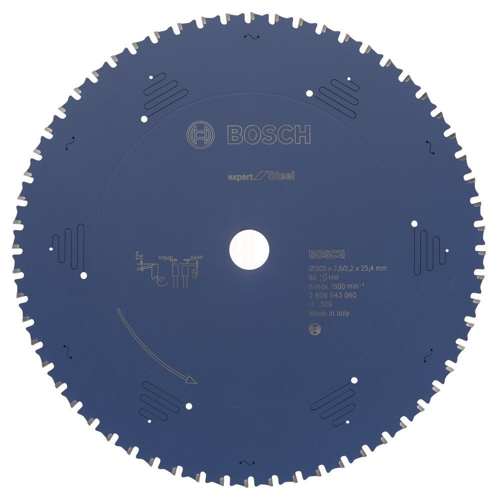 Bosch Daire Testere Bıçağı Expert For Steel 305x25,40 mm 60 Diş - 2608643060