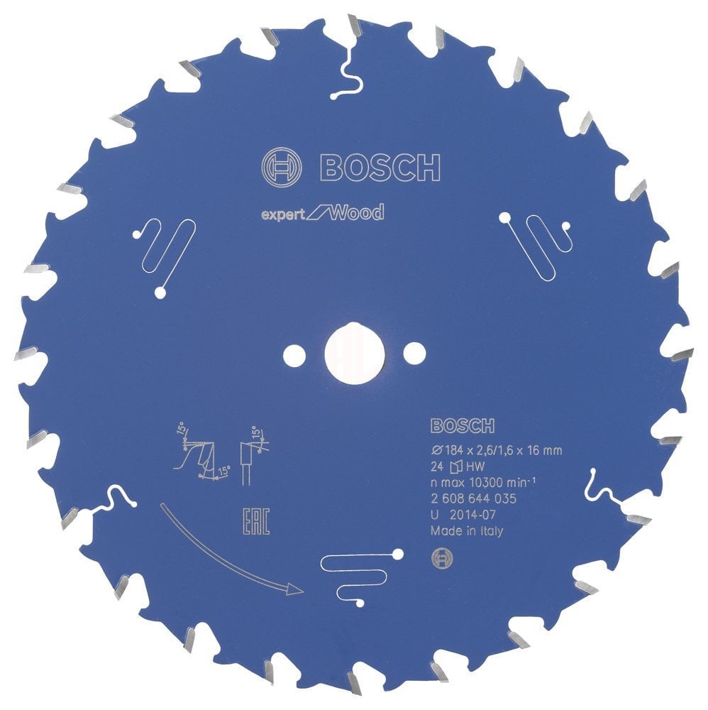 Bosch Daire Testere Bıçağı Expert For Wood 184x16 mm 24 Diş - 2608644035