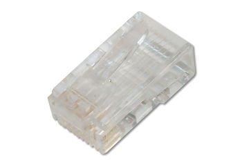Assmann Yuvarlak Kablo Tipi İçin Cat 6 Modüler Konnektör, Zırhsız/Ekransız, Kılavuz (Guide Plate) Dahil