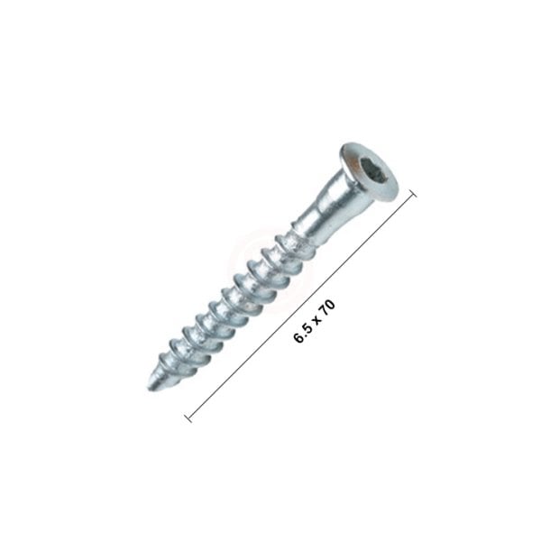 Ayder Kabin Vidası Allen Sivri 6,5x70 Çinko - A 0919