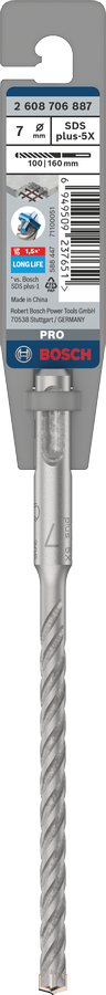 Bosch Aksesuar PRO SDS-Plus-5X K-Delici Ucu 7x160 mm 1 li