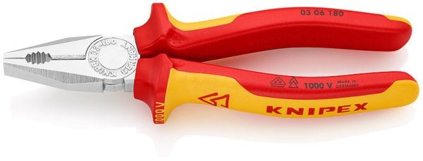 Knipex 03 06 VDE KOMBİNE PENSE 180 MM - KNI0306180