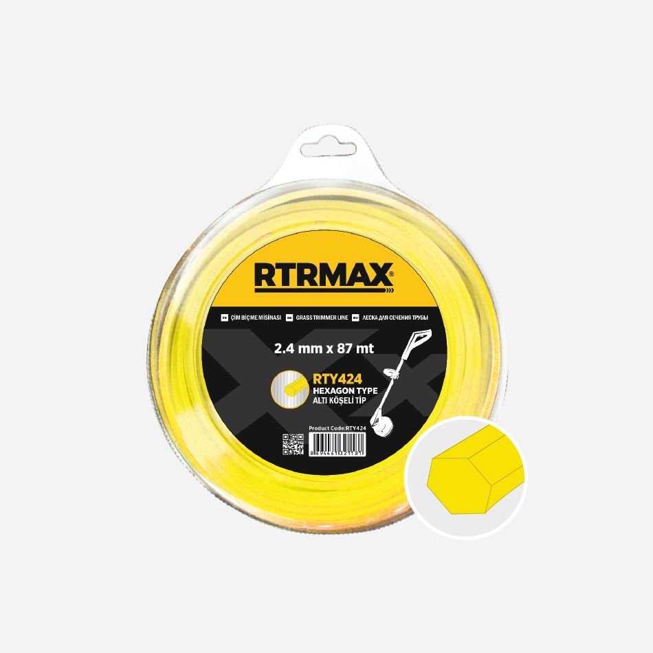Rtrmax RTY449 Tırpan Misinası Sarı Altıgen 4,0Mm x 643M