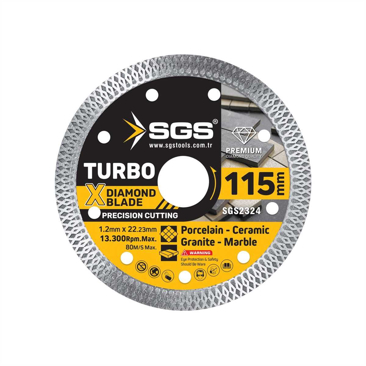SGS 2324 Turbo Elmas Hassas Kesici (115X1,2 Mm)