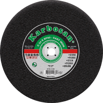 Karbosan Döküm Sabit Tezgah Kesme Disk T41 Düz 300x3,0x25,4 mm C 24 S BF80 - KAR911900
