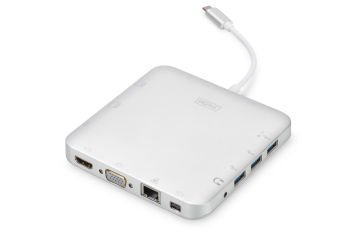 Assmann Digitus Usb Tip C Docking Station (Digitus Universal Docking Station, Usb Type-C™) 1 X Hdmı Port (Uhd, 4K2K, 4096 X 2160) 1 X Minidp Port (Uhd, 4K2K, 4096 X 2160) 1 X Vga Port