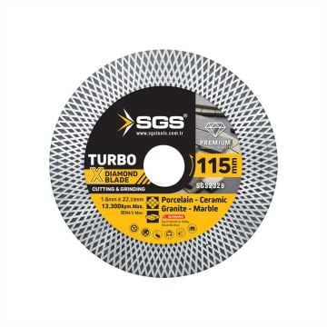 SGS 2328 Turbo X Elmas Hassas Kesici Ve Taşlayıcı (115X1,6 Mm)