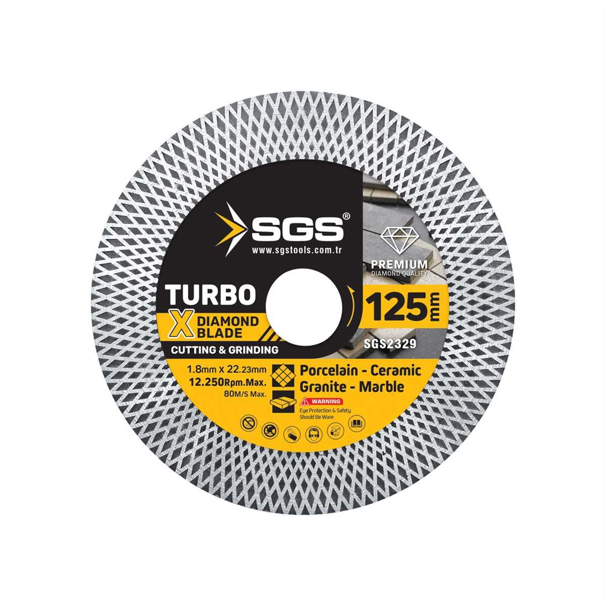 SGS 2329 Turbo X Elmas Hassas Kesici Ve Taşlayıcı (125X1,8 Mm)