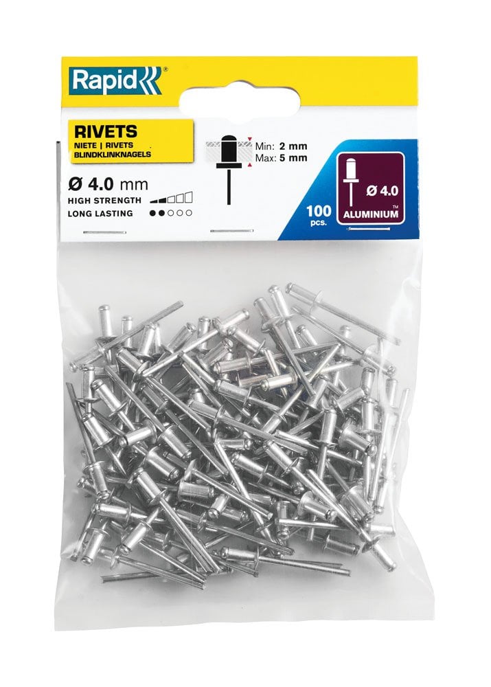 Rapid Perçin Alüminyum 4,0x8 mm (1 Paket/100 Adet) - 5000378