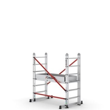 Çağsan Stella Katlanır Merdivenli Pratik İskele 2x6 Basamaklı - STL206