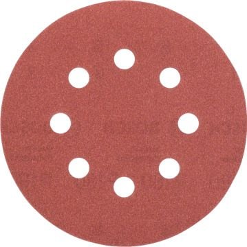 Bosch Eksantrik Zımpara Kağıdı 8 Delik 125 mm 180 Kum (5 Adet) - 2609256A26