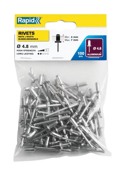 Rapid Perçin Alüminyum 4,8x10 mm (1 Paket/100 Adet) - 5000380