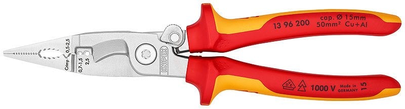 Knipex 13 96 ÇOK FONKSİYONLU ELEKTRİKÇİ PENSESİ 200 MM - KNI1396200