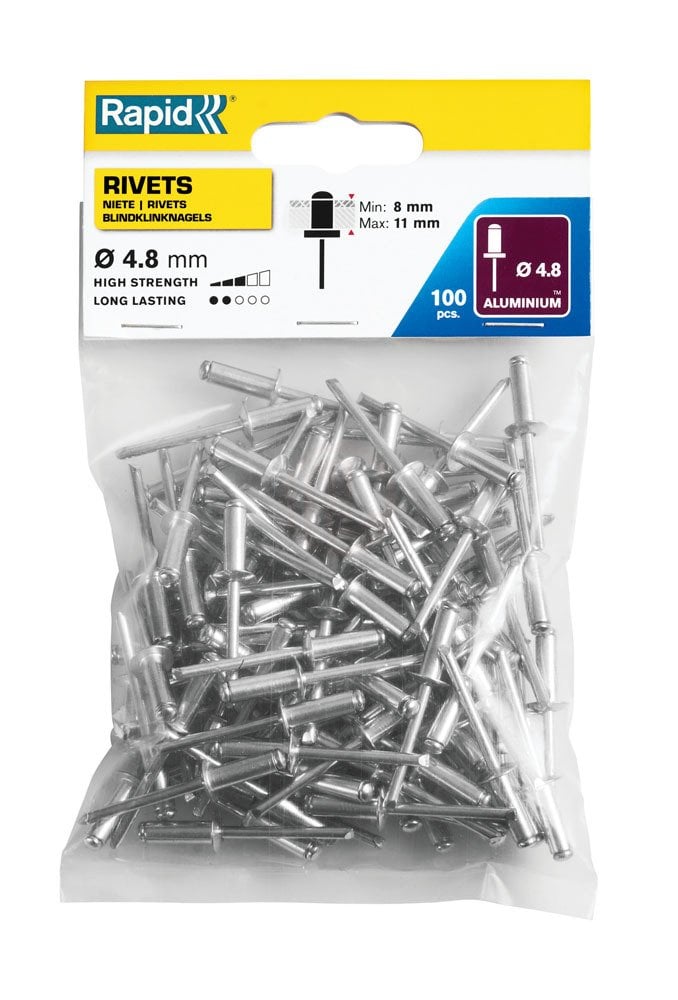 Rapid Perçin Alüminyum 4,8x14 mm (1 Paket/100 Adet) - 5000381