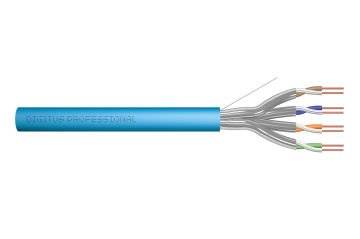 Assmann Digitus Category 6A (Cat. 6A) U-Ftp Data Kablosu 500 Mhz Lszh (Low Smoke Zero Halogen) Awg 23/1 Class Eca Simplex Mavi Renk 305 Mtlik Rulolarda
