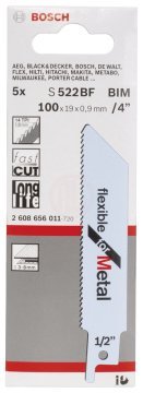 Bosch Panter Testere Bıçağı Flexible For Metal S 522 BF 100 mm (5 Adet) - 2608656011