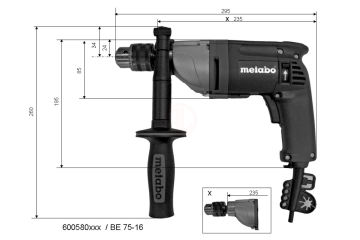Metabo Darbesiz Vidalama Matkabı BE 75-16