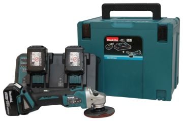 Makita Akülü Avuç Taşlama Makinesi (DGA454Z) MKP4PT1832 (3 x 5,0 Ah Akü)