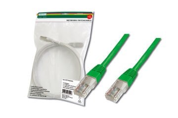 Assmann Digitus Patch Kablo, Utp, Cat. 5E, 5 Mt, Awg 26/7, Yeşil Renk, 3P Sertifikalı