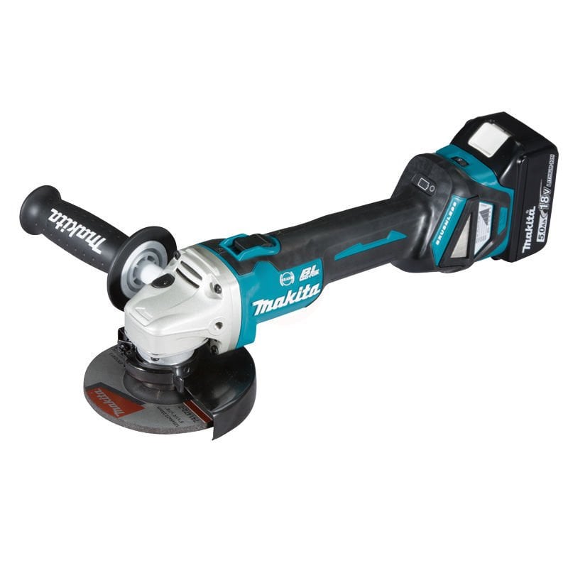 Makita Akülü Avuç Taşlama Makinesi DGA513RTJ (2 x 5,0 Ah Akü) (125 mm)