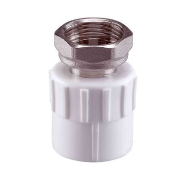 KAS PPRC Oynar Başlıklı Rakor Beyaz 32 mm x 1 İnç