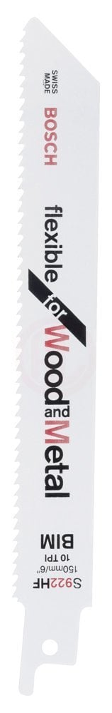 Bosch Panter Testere Bıçağı Flexible For Wood And Metal S 922 HF 150 mm (5 Adet) - 2608656016