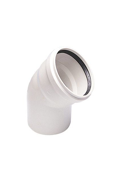 Kalde Pvc U Dirsek 45 Derece 110 Mm