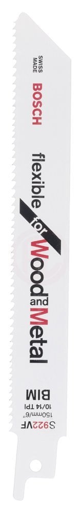 Bosch Panter Testere Bıçağı Flexible For Wood And Metal S 922 VF 150 mm (5 Adet) - 2608656017