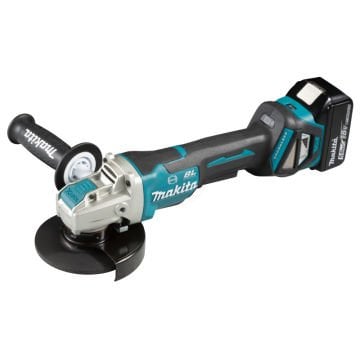 Makita Akülü Avuç Taşlama Makinesi X-Lock DGA519RTJ (2 x 5,0 Ah Akü) (125 mm)