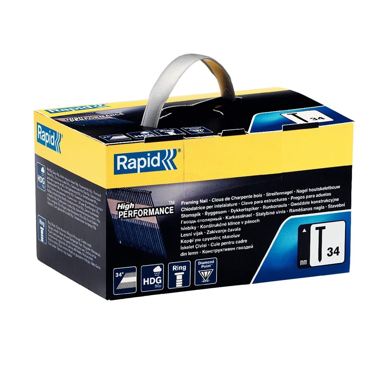 Rapid Zımba Çivisi 34 BB Serisi 50 mm Parlak Basic Halka sapı (1 Pkt/3500 Adet) - 5000798