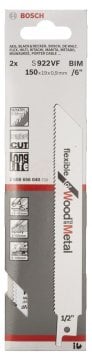 Bosch Panter Testere Bıçağı Flexible For Wood And Metal S 922 VF 150 mm (2 Adet) - 2608656040